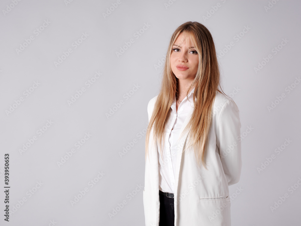 Young business woman with serene and confident fitness Young business woman with serene and confident fitness
