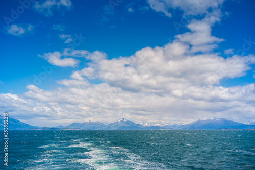 View from the boat crossing Magallanes and the Chilean Antarctic Region  Chile.