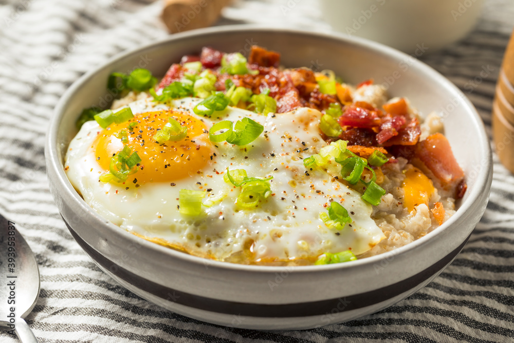 Healthy Homemade Savory Oatmeal Breakfast Bowl Healthy Homemade Savory Oatmeal Breakfast Bowl