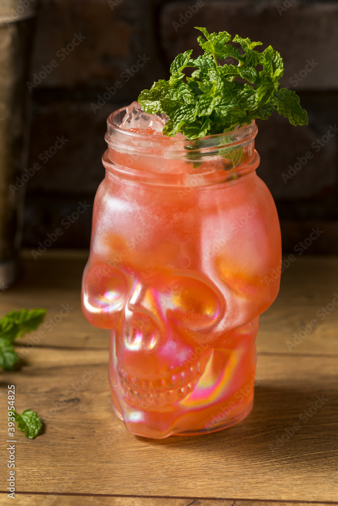 Refreshing Boozy Zombie Tiki Cocktail Refreshing Boozy Zombie Tiki Cocktail