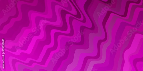 Light Pink vector background with bent lines.