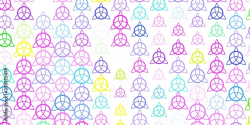 Light Multicolor vector backdrop with mystery symbols.