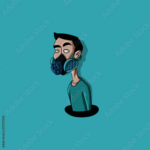 Hombre con mascarilla