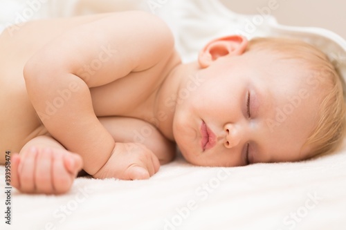 Closeup of a Cute Baby Sleeping