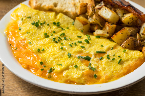 Homemade Healthy Cheese Omelet for Breakfast