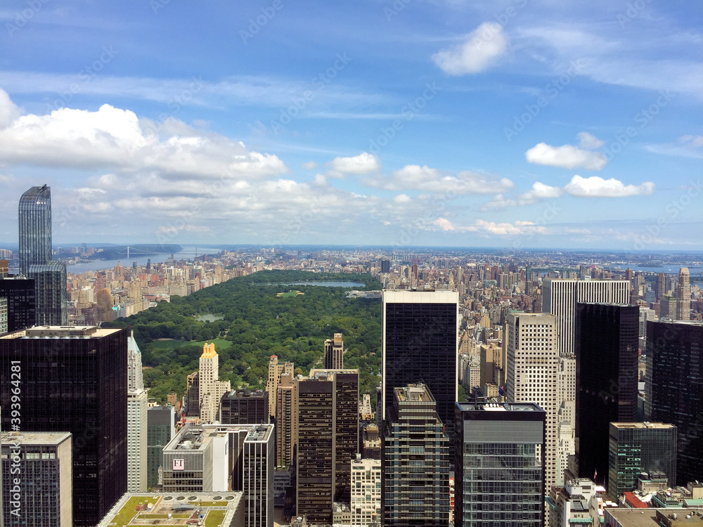 A panoramic view of New York in America