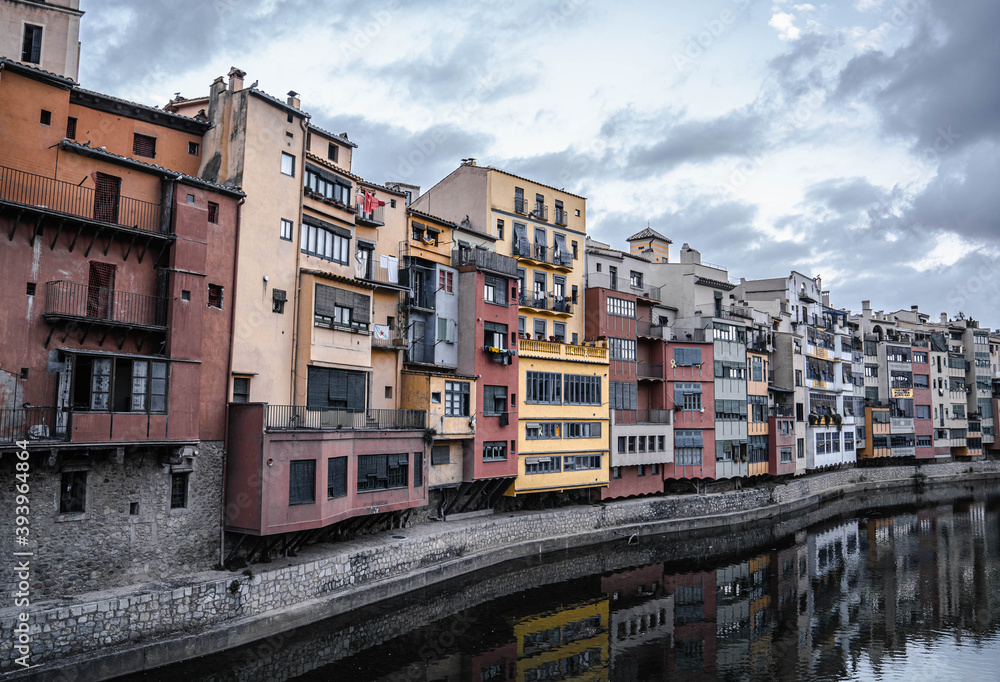 Colorful buildings on the river