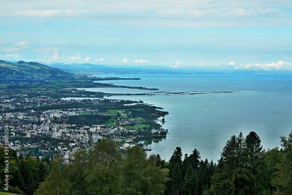 Austria-view on the city Bregenz and Lake Constance