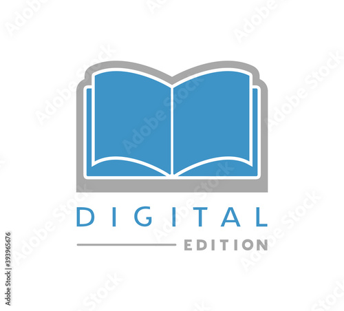 Creative design of digital book edition symbol