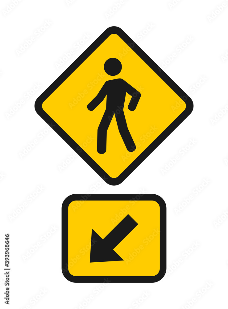 Step indication sign Step indication sign