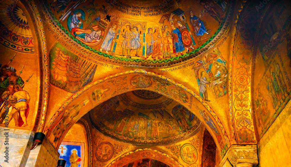 Saint Mark's Basilica Golden Mosaics Venice Italy