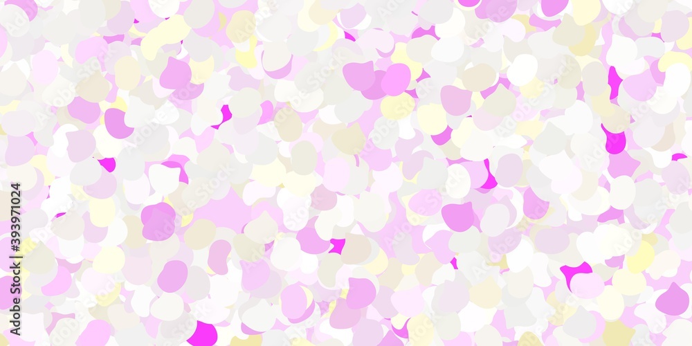 Light pink, yellow vector texture with memphis shapes. Light pink, yellow vector texture with memphis shapes.