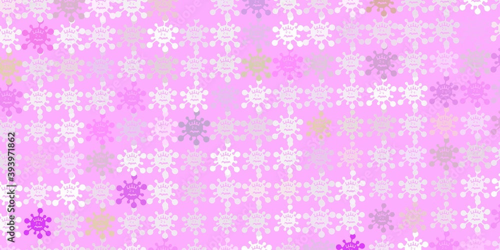 Light Pink, Blue vector backdrop with virus symbols. Light Pink, Blue vector backdrop with virus symbols.