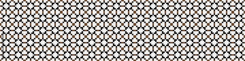 Fototapeta premium Abstract Cross Pattern Dots Logo generative computational art illustration