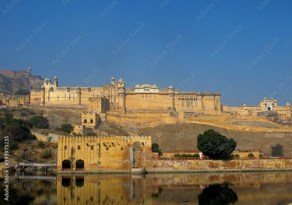 Fototapeta premium Le fort d'Amber à Jaipur Rajasthan INDE