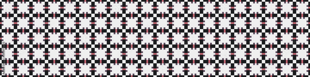 Fototapeta premium Abstract Cross Pattern Dots Logo generative computational art illustration