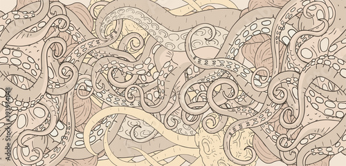 Creative tentacles background art