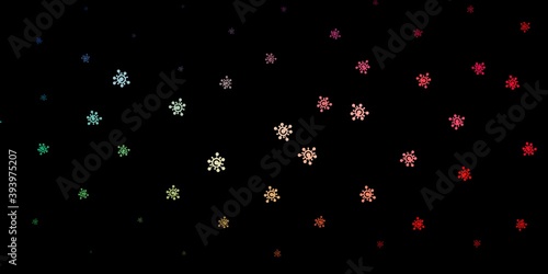 Dark green, red vector texture with disease symbols.