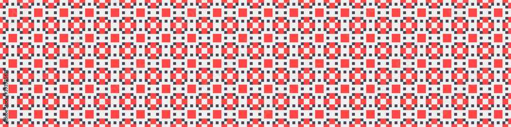 Fototapeta premium Abstract Cross Pattern Dots Logo generative computational art illustration