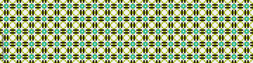 Fototapeta premium Abstract Cross Pattern Dots Logo generative computational art illustration