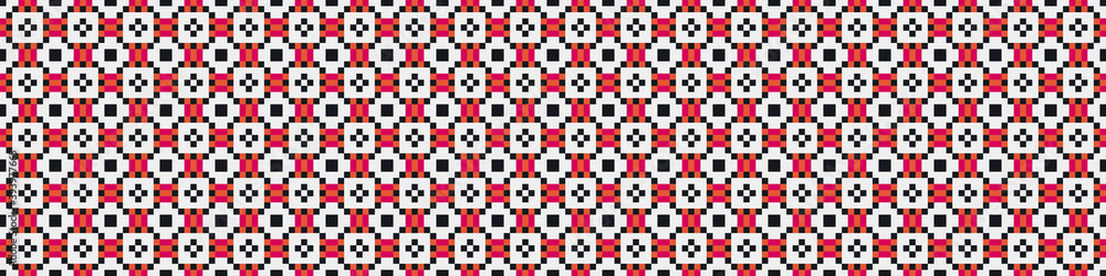 Fototapeta premium Abstract Cross Pattern Dots Logo generative computational art illustration