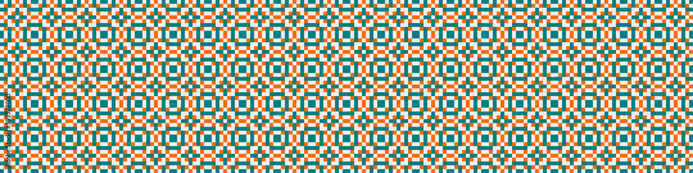 Fototapeta premium Abstract Cross Pattern Dots Logo generative computational art illustration