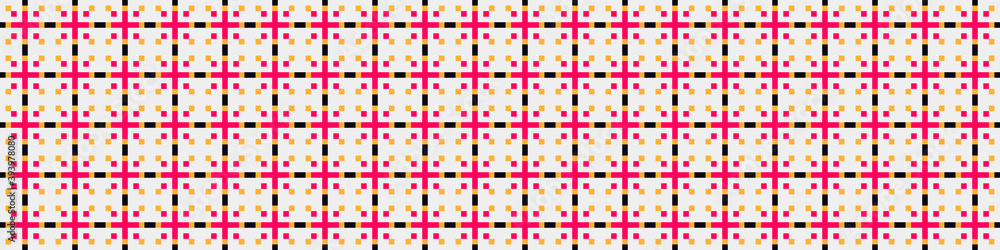 Fototapeta premium Abstract Cross Pattern Dots Logo generative computational art illustration