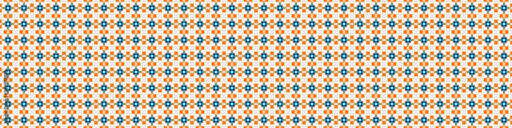 Fototapeta premium Abstract Cross Pattern Dots Logo generative computational art illustration