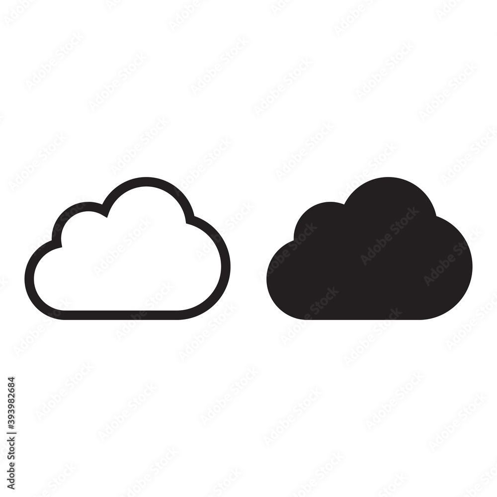 Cloud Icon Vector. Simple flat symbol. Cloud Icon Vector. Simple flat symbol.