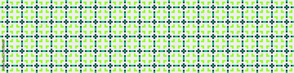 Fototapeta premium Abstract Cross Pattern Dots Logo generative computational art illustration