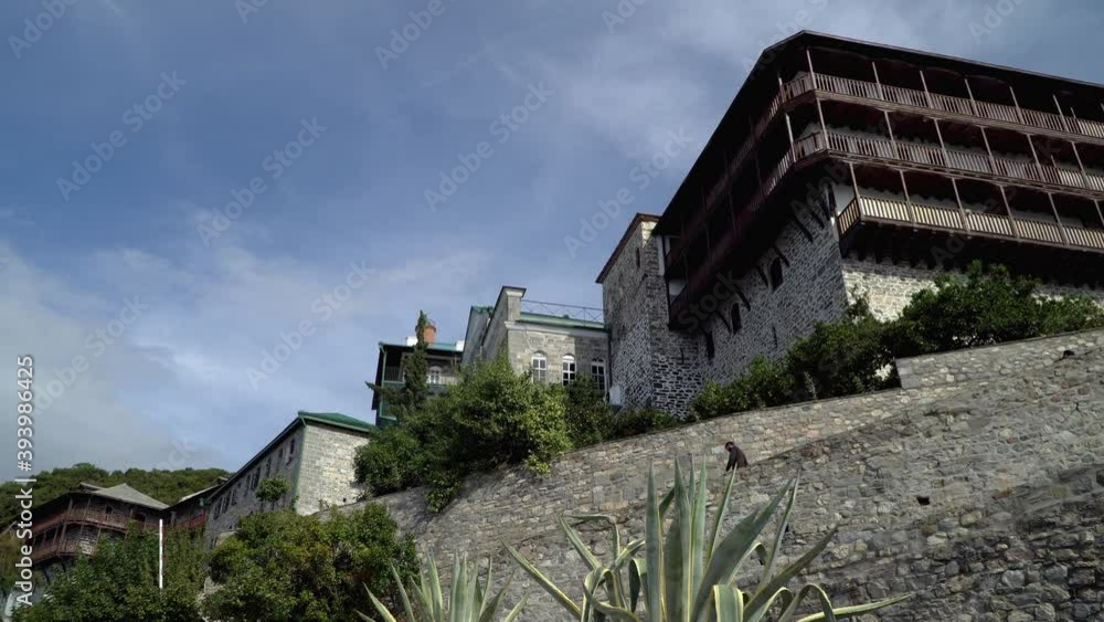 Saint Panteleimon (Saint Pantaleon) Monastery at Mount Athos in Autonomous Monastic State of the Holy Mountain, Chalkidiki, Greece Saint Panteleimon (Saint Pantaleon) Monastery at Mount Athos in Autonomous Monastic State of the Holy Mountain, Chalkidiki, Greece