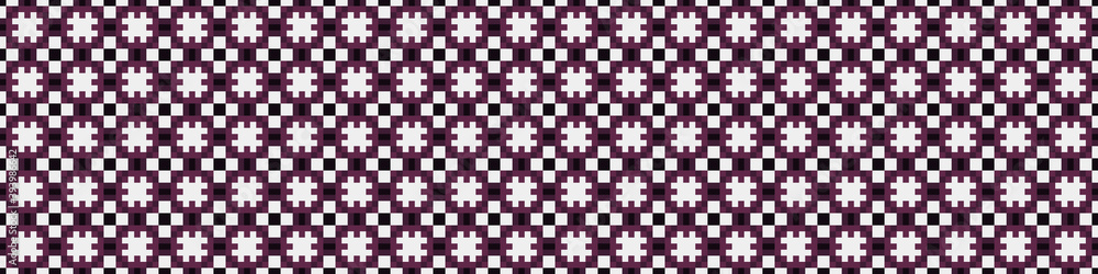 Fototapeta premium Abstract Cross Pattern Dots Logo generative computational art illustration