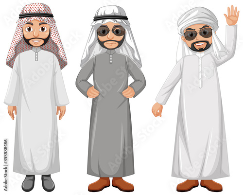 Arab man cartoon character