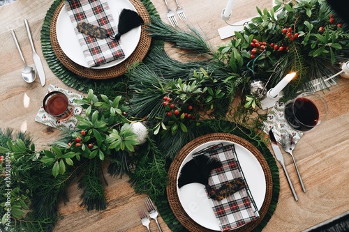 Christmas dinner celebrate at home holiday