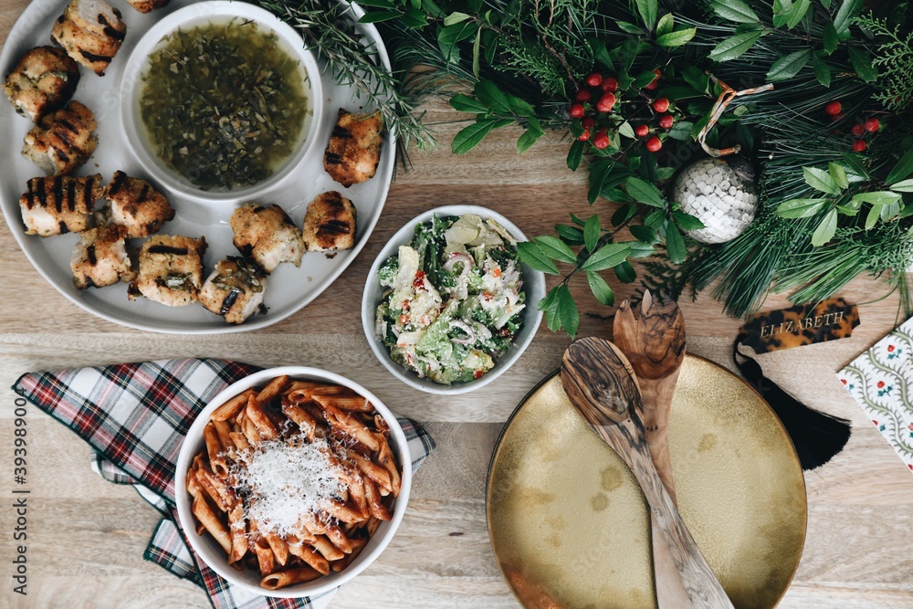 Christmas dinner celebrate at home holiday Christmas dinner celebrate at home holiday