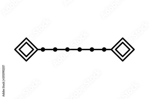 elegant divider with diamonds icon