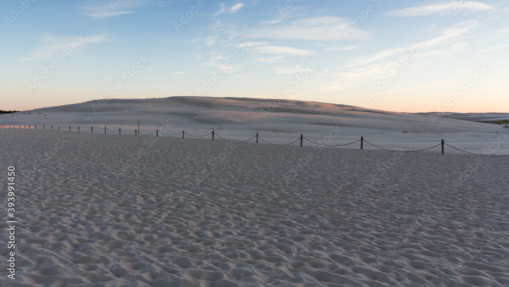 Sand dune Łącka in the Slovincian national park in Poland
