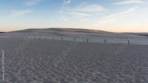 Obraz na płótnie Sand dune Łącka in the Slovincian national park in Poland w salonie