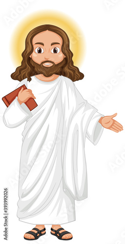 Jesus preaching in standing position character