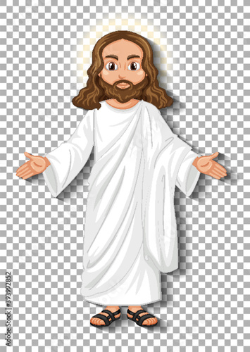 Isolated jesus cartoon character
