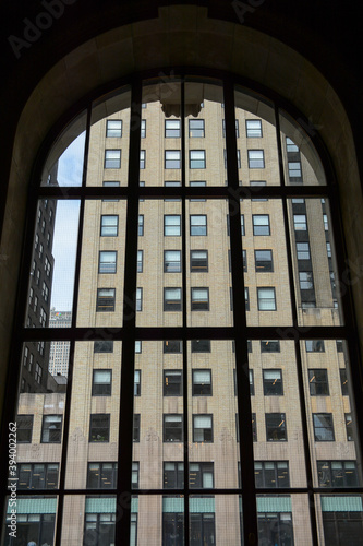 New York, NY, USA - June 23, 2019: View from the window inside New York Public Library - Stephen A. Schwarzman photo