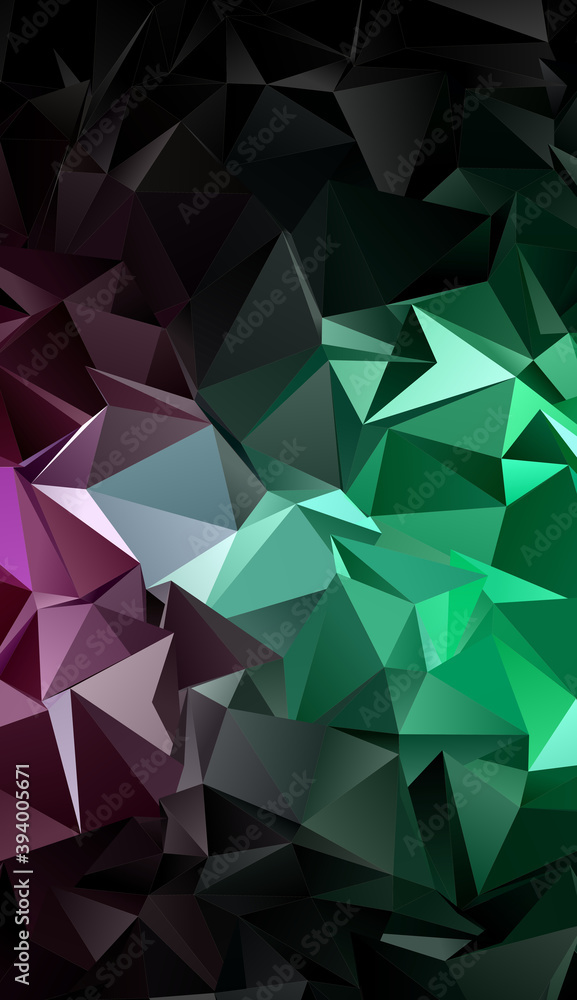 Fototapeta premium 3d Triangles, abstract background. Design wallpaper.