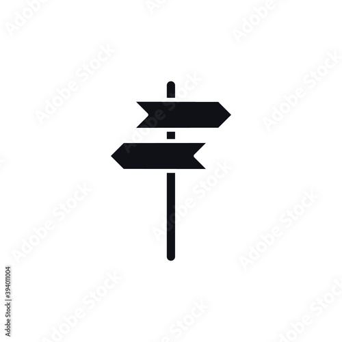 Signpost, guide direction glyph icon. Simple element navigation pointer crossroad, directional arrows symbol, arrow road, crossroad sign. vector illustration. Design on white background. EPS 10