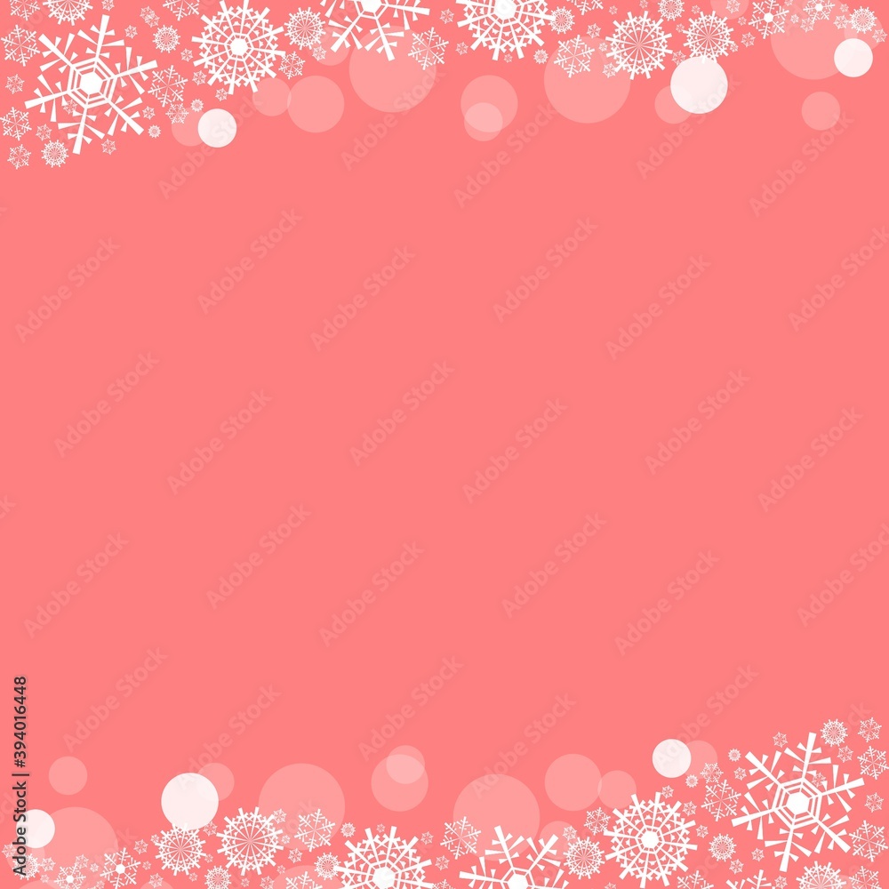 Christmas with white snowflakes texture background