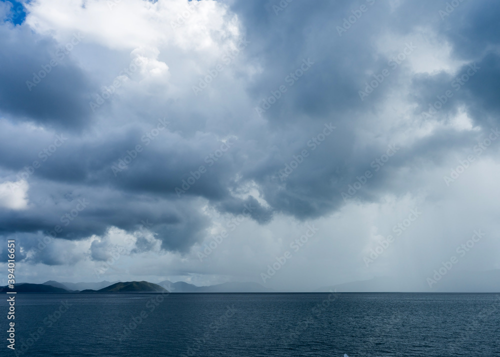 Obraz premium tropical storm over islands