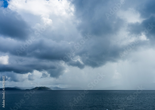 Fototapeta Naklejka Na Ścianę i Meble -  tropical storm over islands