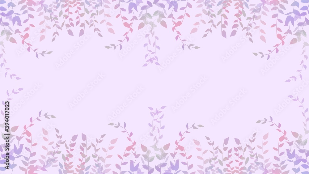 Purple pastel colors of tree leaves on purple texture background