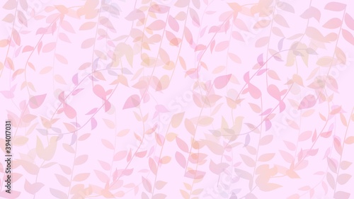 Pink pastel colors of tree leaves on pink texture background
