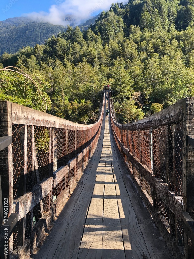 Obraz premium wooden bridge in the mountains
