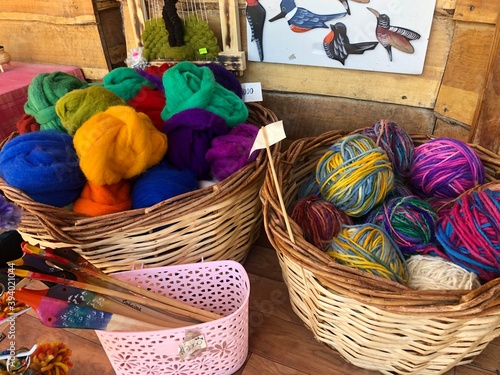 basket of yarn photo